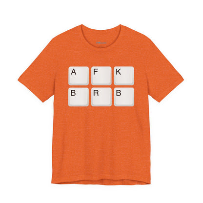 "AFK BRB" T-Shirt — Gamer Humor Keyboard Keys Graphic Tee