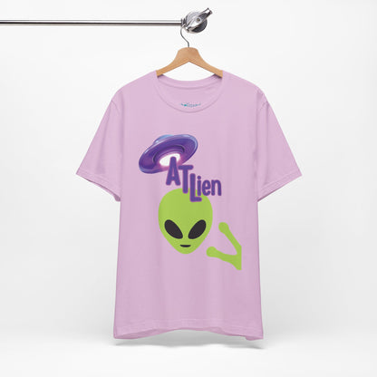 ATL Alien Graphic T-Shirt – Green Alien & Purple UFO Tee