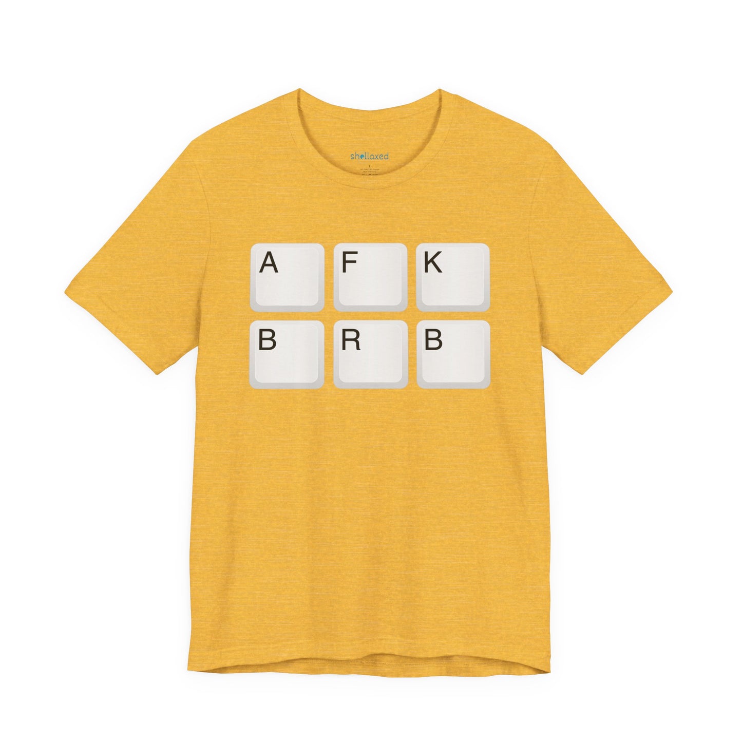 "AFK BRB" T-Shirt — Gamer Humor Keyboard Keys Graphic Tee