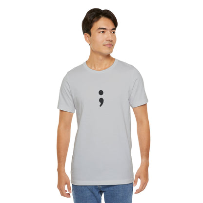 Semicolon Minimalist Tee — Mental Health Awareness T-Shirt