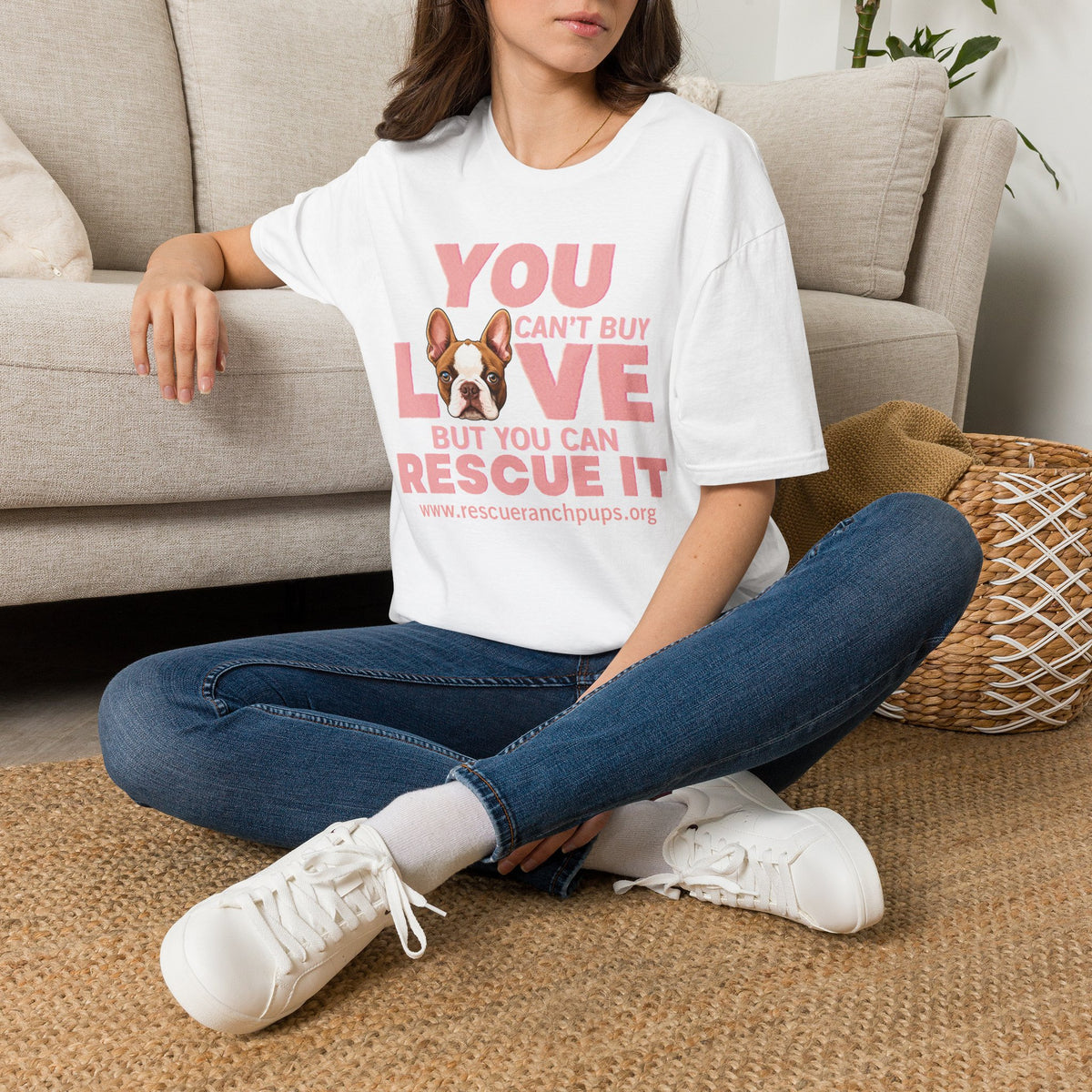 Rescue Love T-Shirt — "You Can’t Buy Love but You Can Rescue It" Dog Graphic Tee