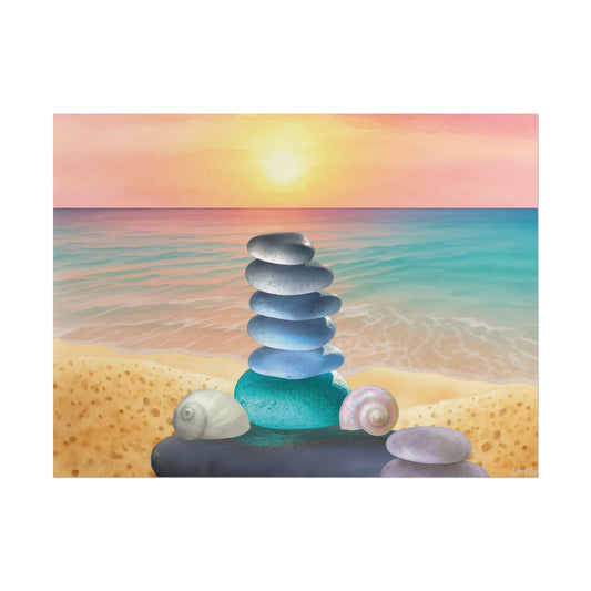 "Found By the Shore" Rolled Poster - Calming Sea Glass Wall Print