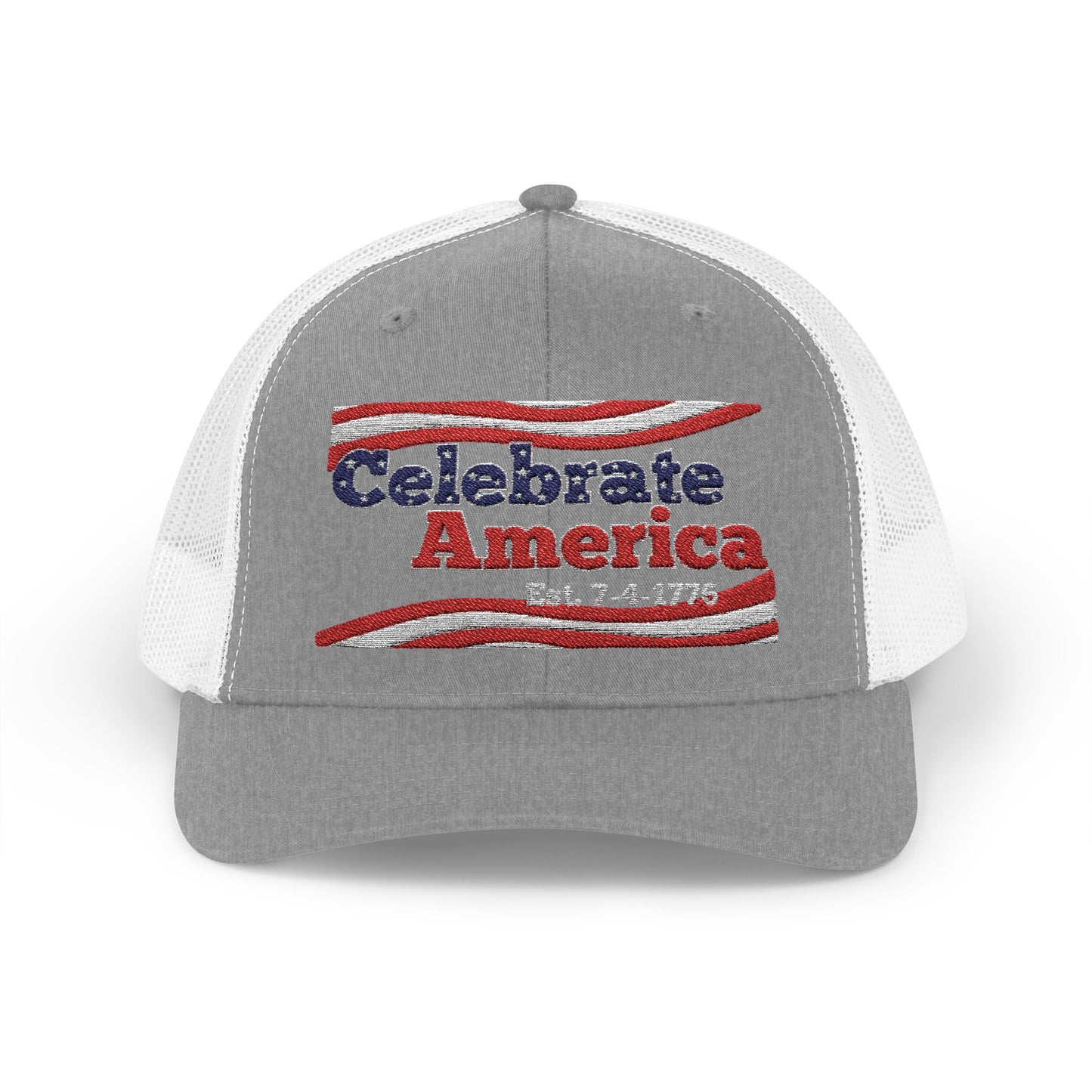 "Celebrate America" – Patriotic July 4th Trucker Hat