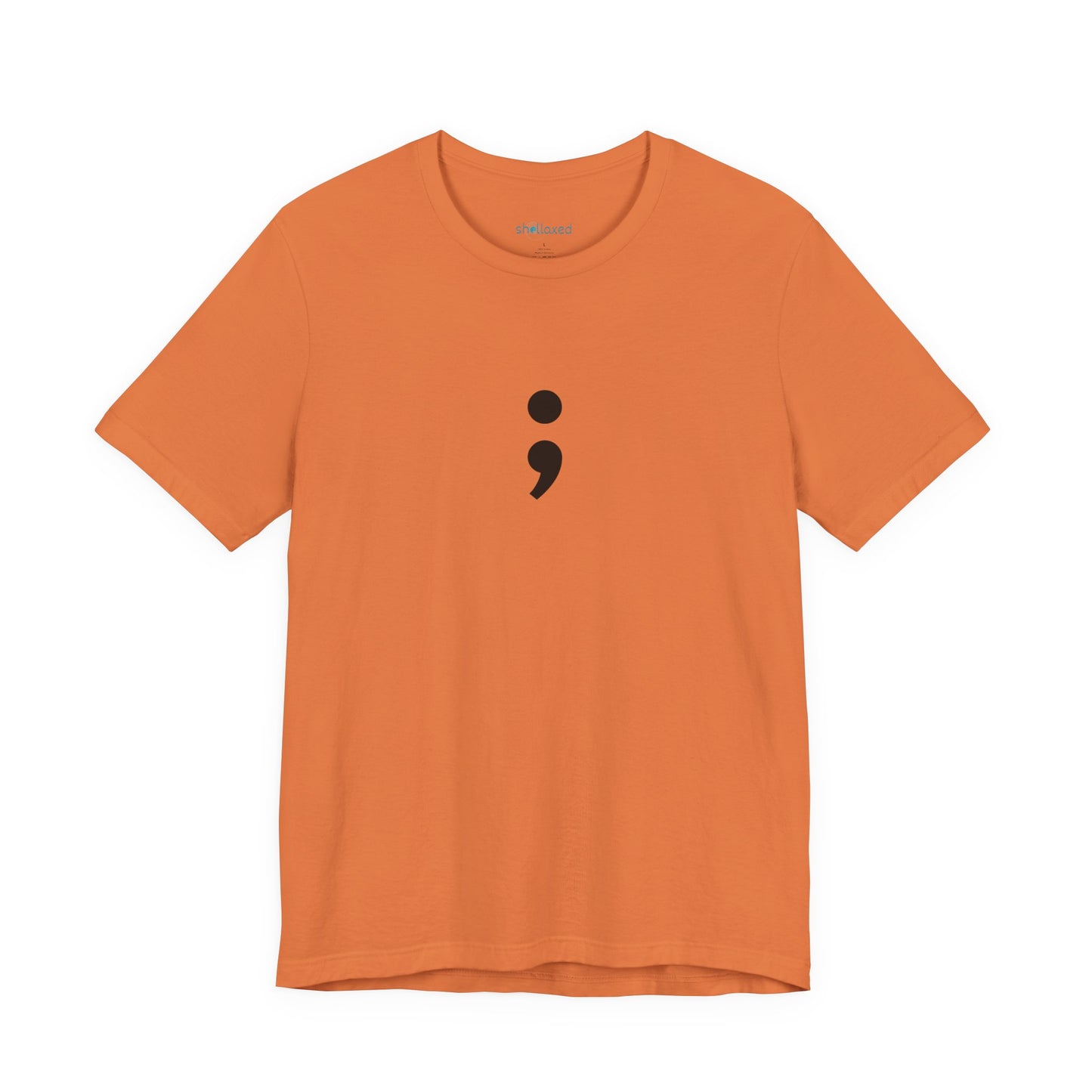 Semicolon Minimalist Tee — Mental Health Awareness T-Shirt