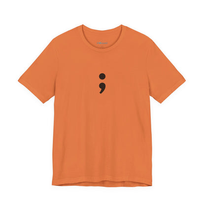 Semicolon Minimalist Tee — Mental Health Awareness T-Shirt