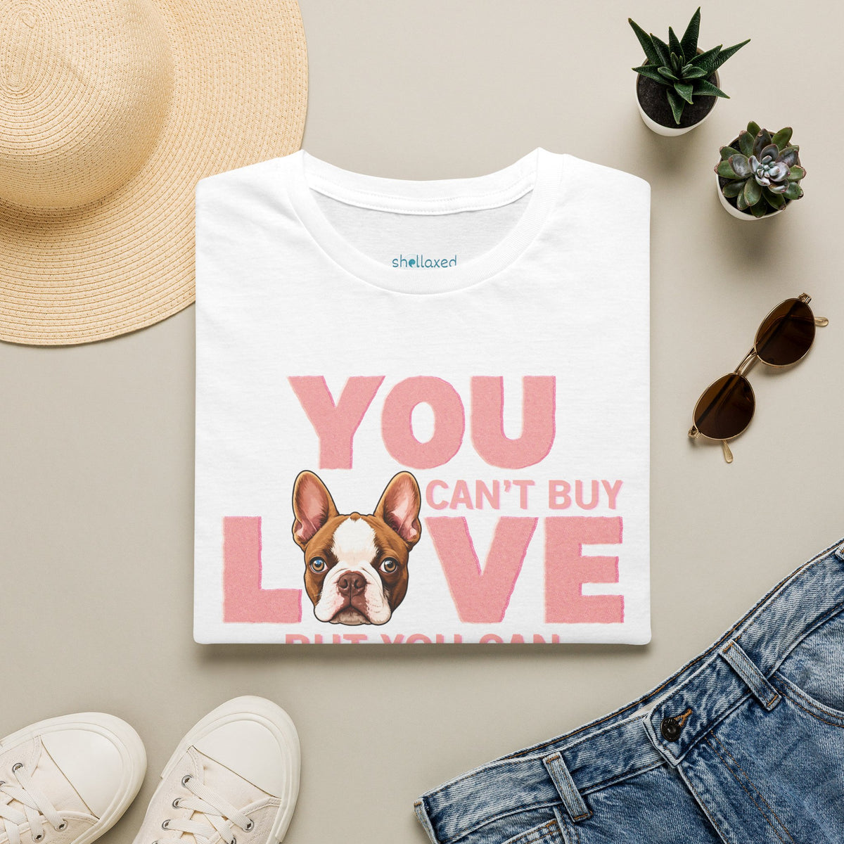 Rescue Love T-Shirt — "You Can’t Buy Love but You Can Rescue It" Dog Graphic Tee