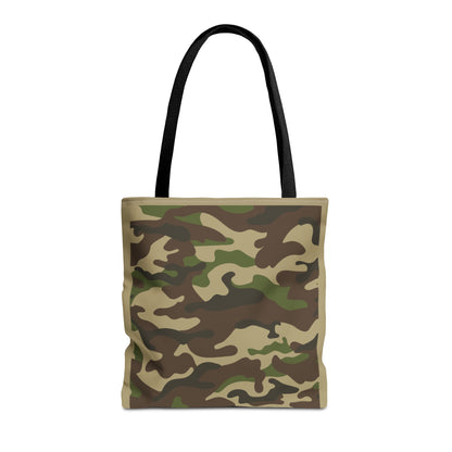 Camo Canvas Tote Bag — Dual Sided Camouflage w/ Black Handle