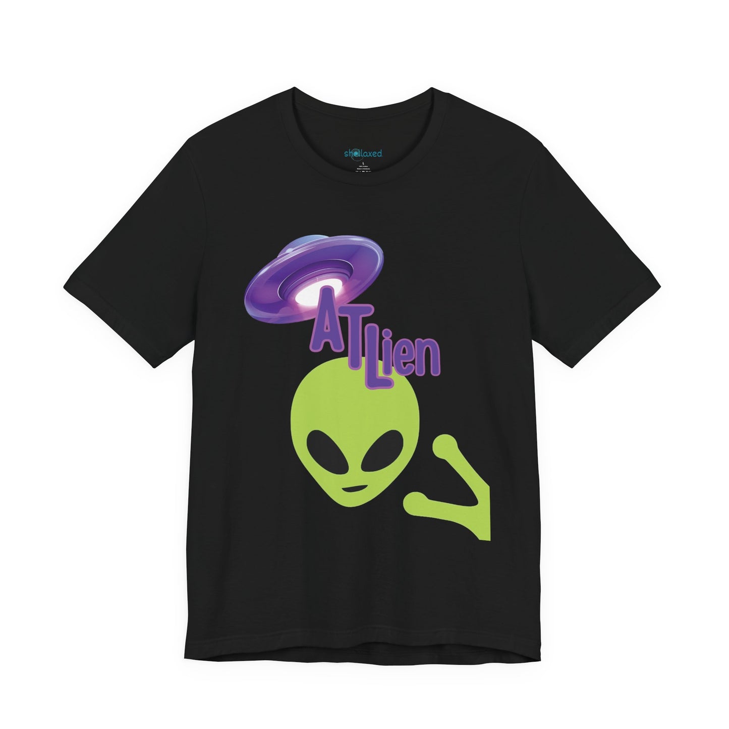 ATL Alien Graphic T-Shirt – Green Alien & Purple UFO Tee
