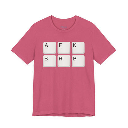 "AFK BRB" T-Shirt — Gamer Humor Keyboard Keys Graphic Tee