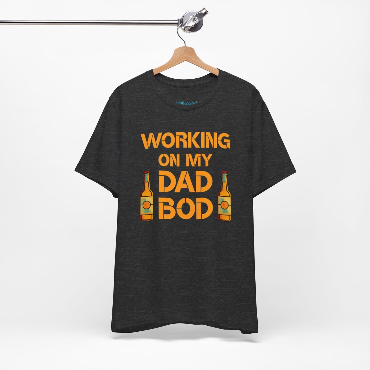 "Working On My Dad Bod" Funny Father's Day Tee with Beer Graphic