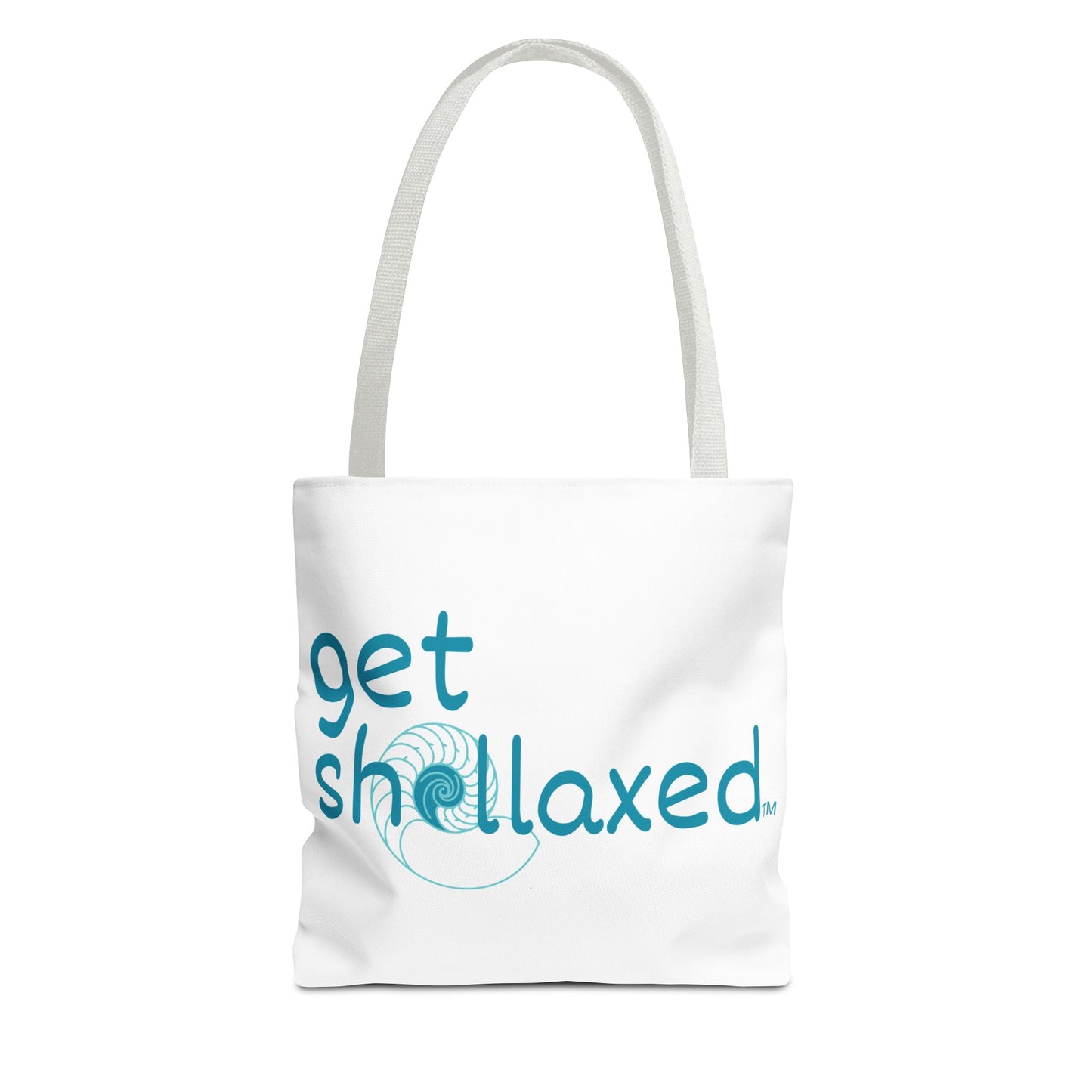 "Get Shellaxed" Nautical Seashell Tote Bag