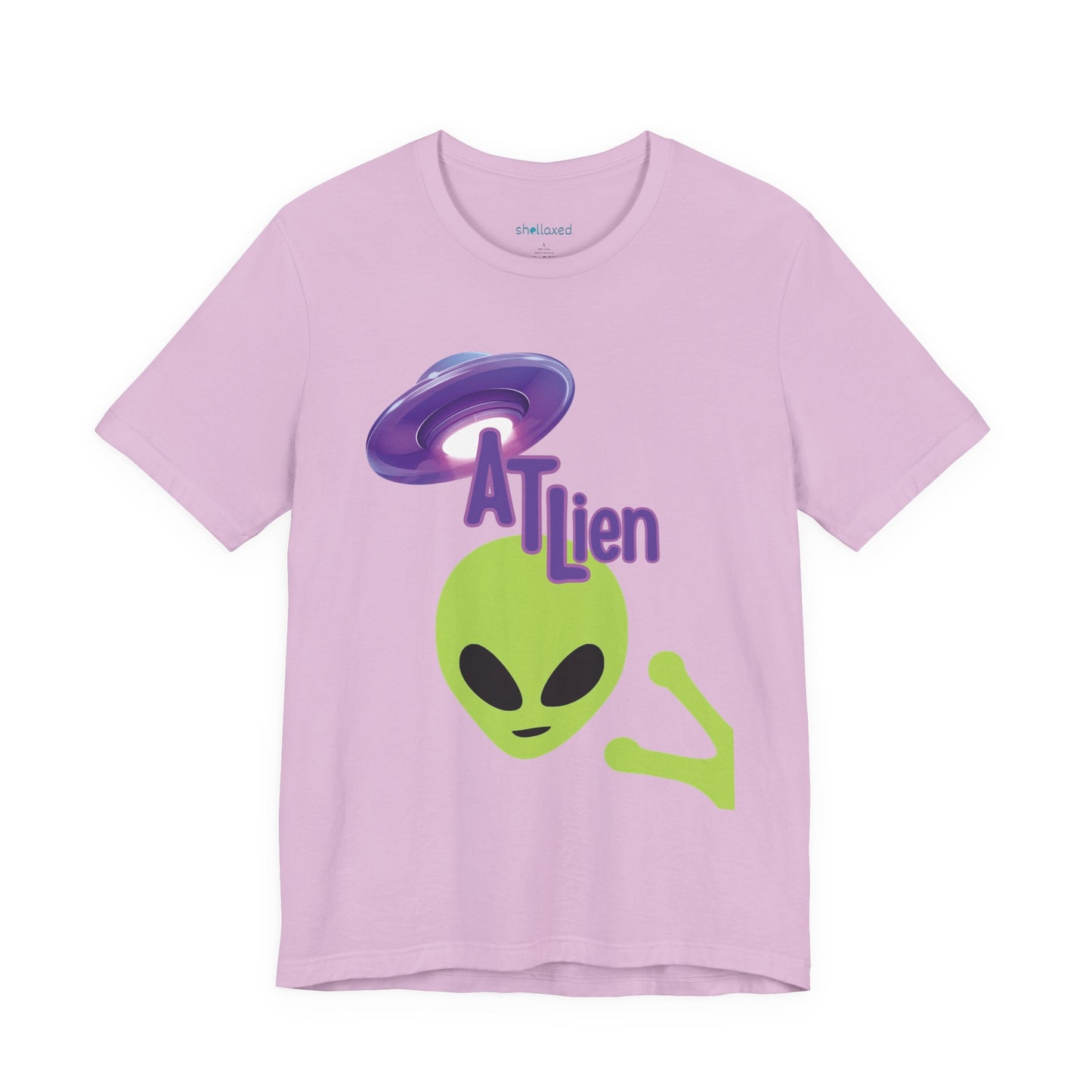 ATL Alien Graphic T-Shirt – Green Alien & Purple UFO Tee