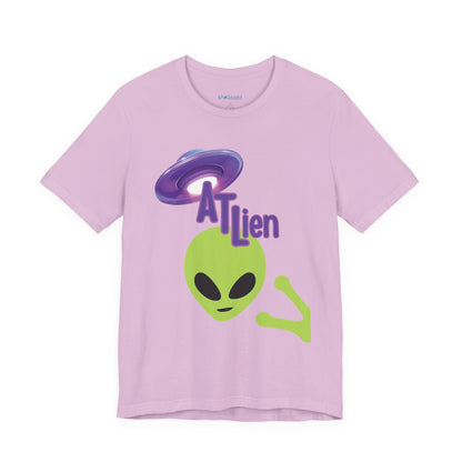 ATL Alien Graphic T-Shirt – Green Alien & Purple UFO Tee