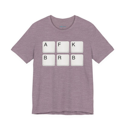"AFK BRB" T-Shirt — Gamer Humor Keyboard Keys Graphic Tee