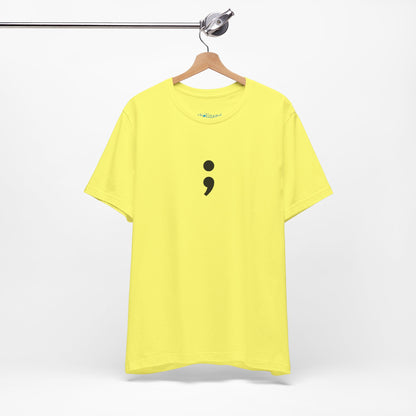 Semicolon Minimalist Tee — Mental Health Awareness T-Shirt