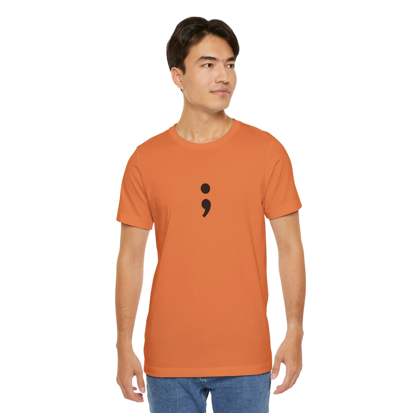 Semicolon Minimalist Tee — Mental Health Awareness T-Shirt