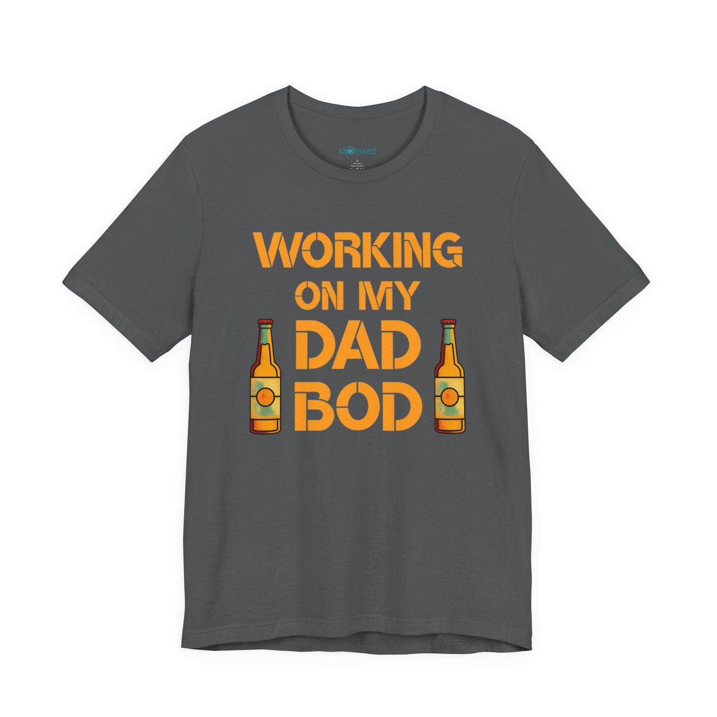 "Working On My Dad Bod" Funny Father's Day Tee with Beer Graphic
