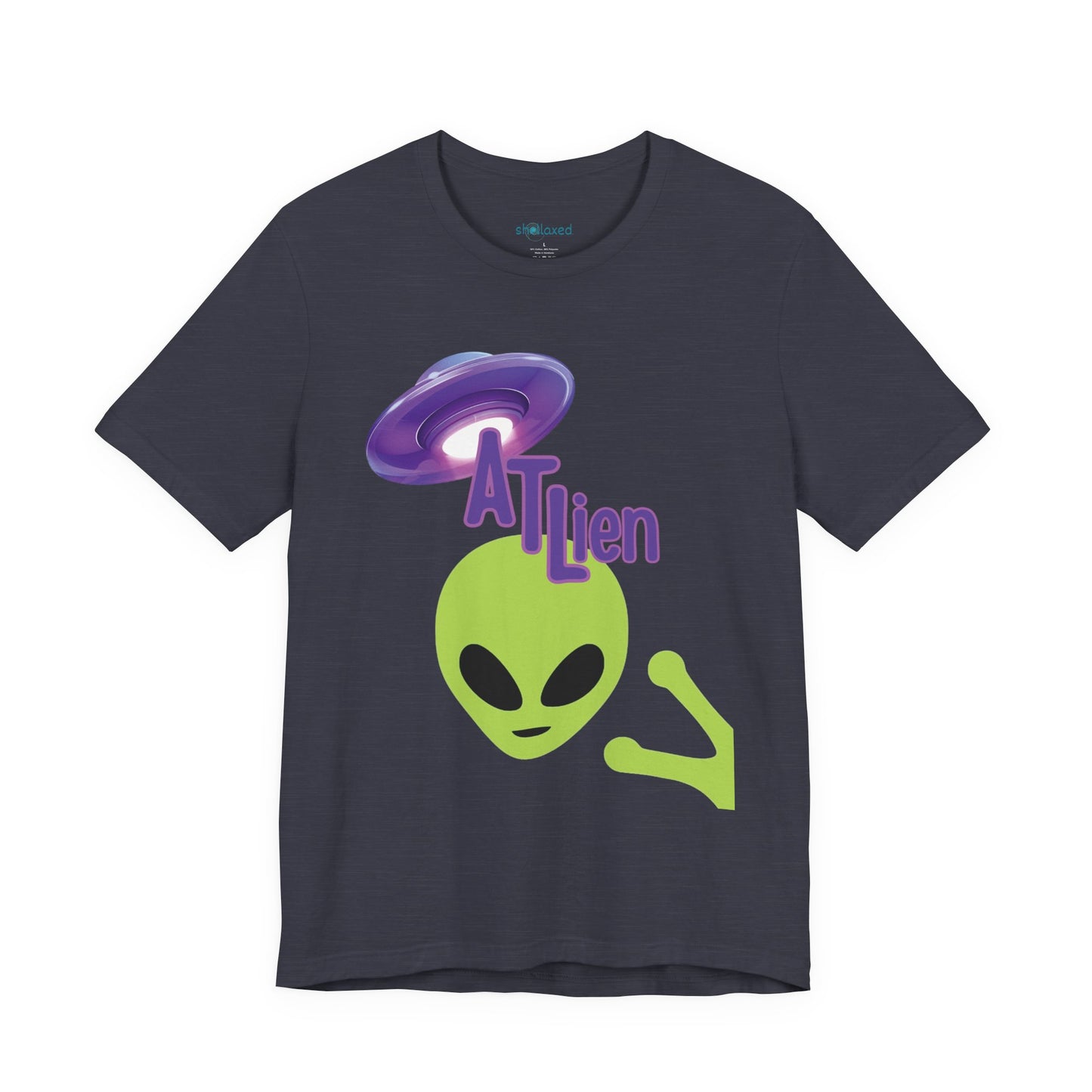 ATL Alien Graphic T-Shirt – Green Alien & Purple UFO Tee