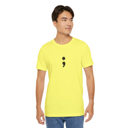 Semicolon Minimalist Tee — Mental Health Awareness T-Shirt