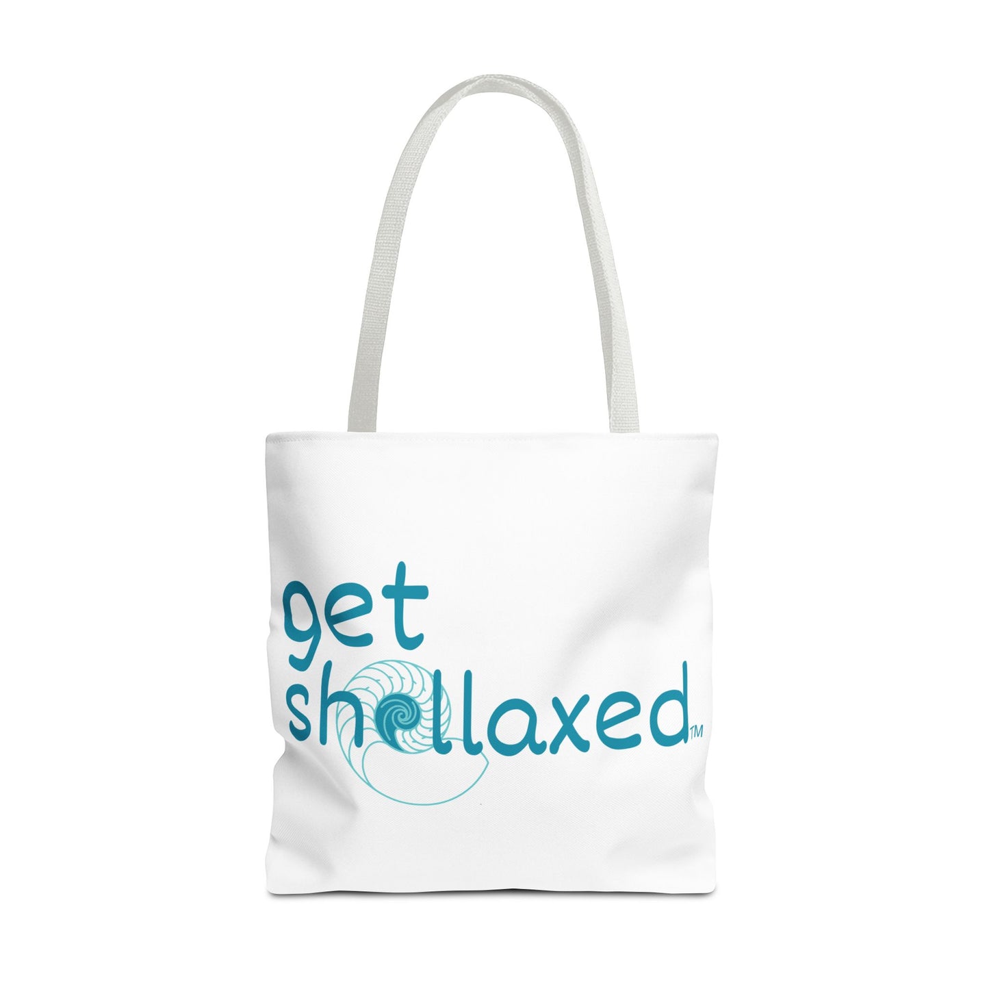 "Get Shellaxed" Nautical Seashell Tote Bag