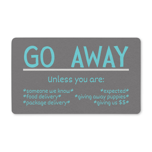 "Go Away" Doormat – Funny Outdoor Welcome Mat for Home