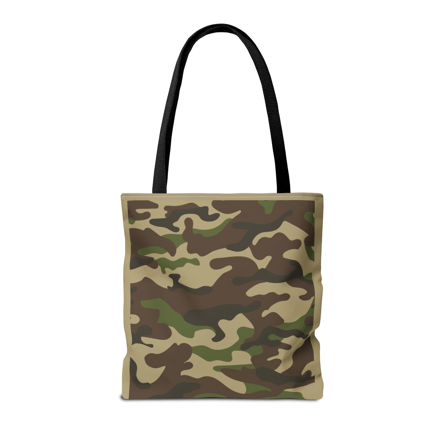 Camo Canvas Tote Bag — Dual Sided Camouflage w/ Black Handle