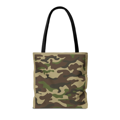 Camo Canvas Tote Bag — Dual Sided Camouflage w/ Black Handle