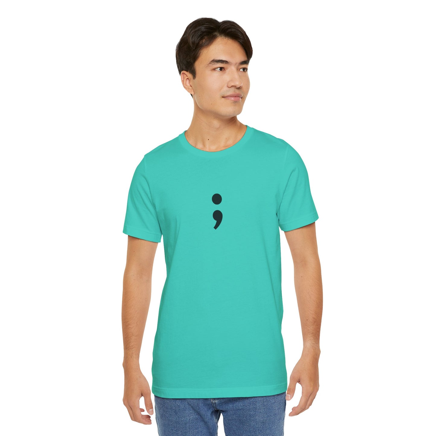 Semicolon Minimalist Tee — Mental Health Awareness T-Shirt