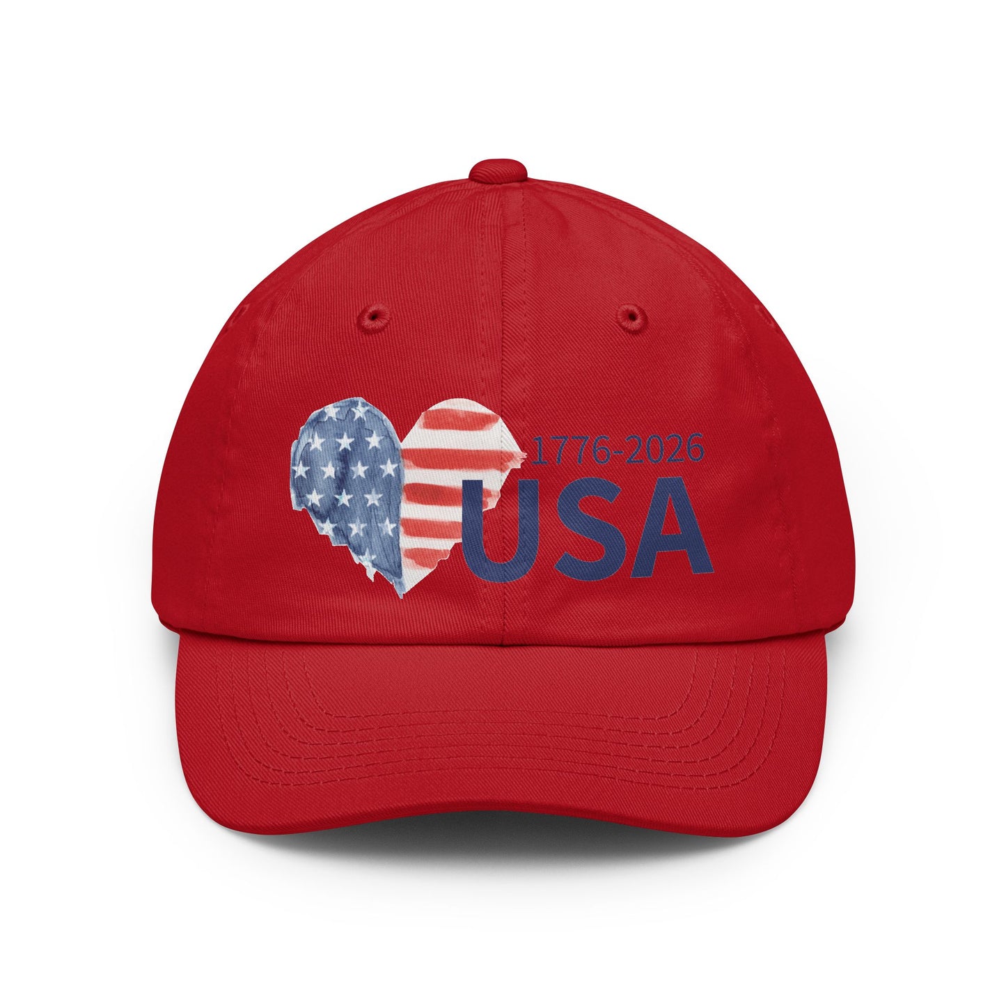 USA Anniversary Heart Baseball Cap – 1776-2026 Patriotic Hat