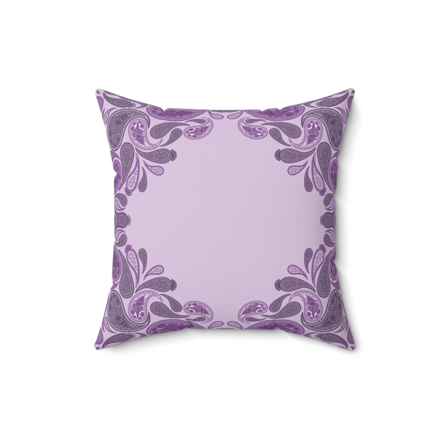 Purple Paisley Decorative Pillow — Lavender Throw Cushion