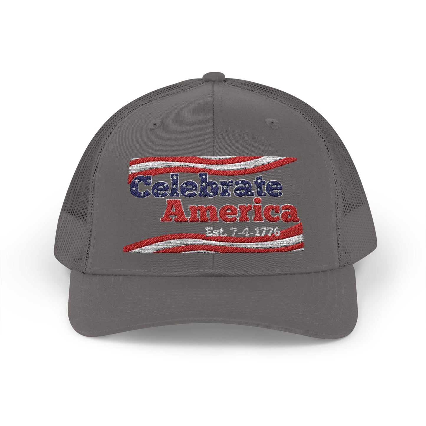 "Celebrate America" – Patriotic July 4th Trucker Hat