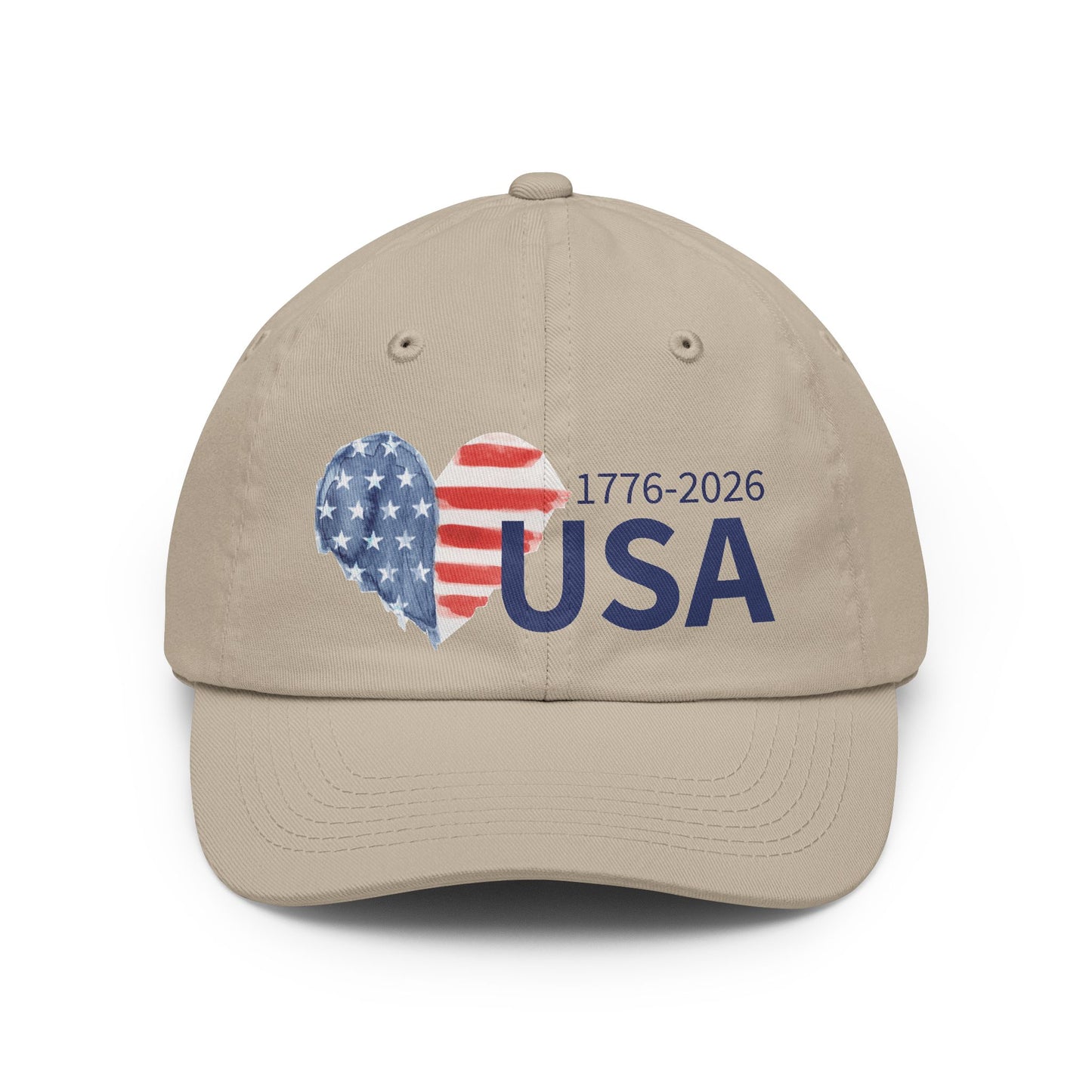 USA Anniversary Heart Baseball Cap – 1776-2026 Patriotic Hat