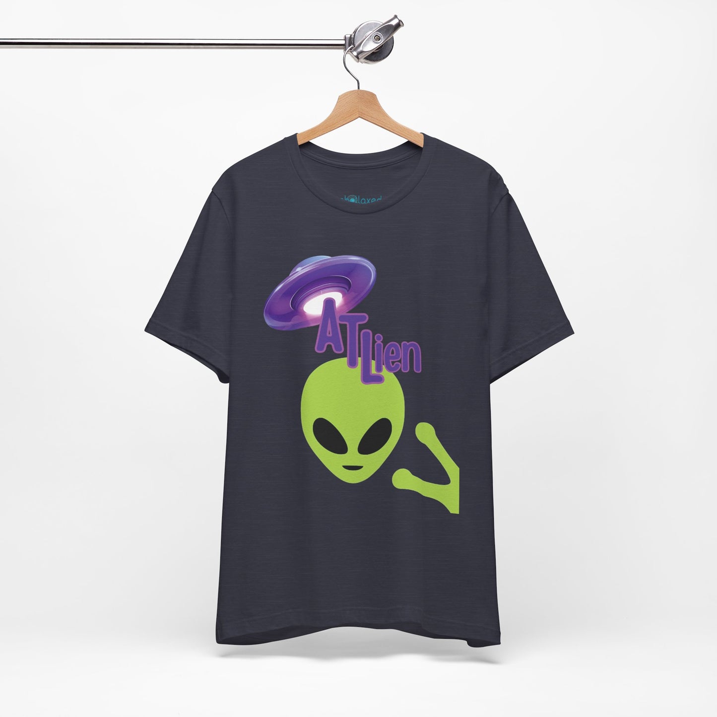 ATL Alien Graphic T-Shirt – Green Alien & Purple UFO Tee