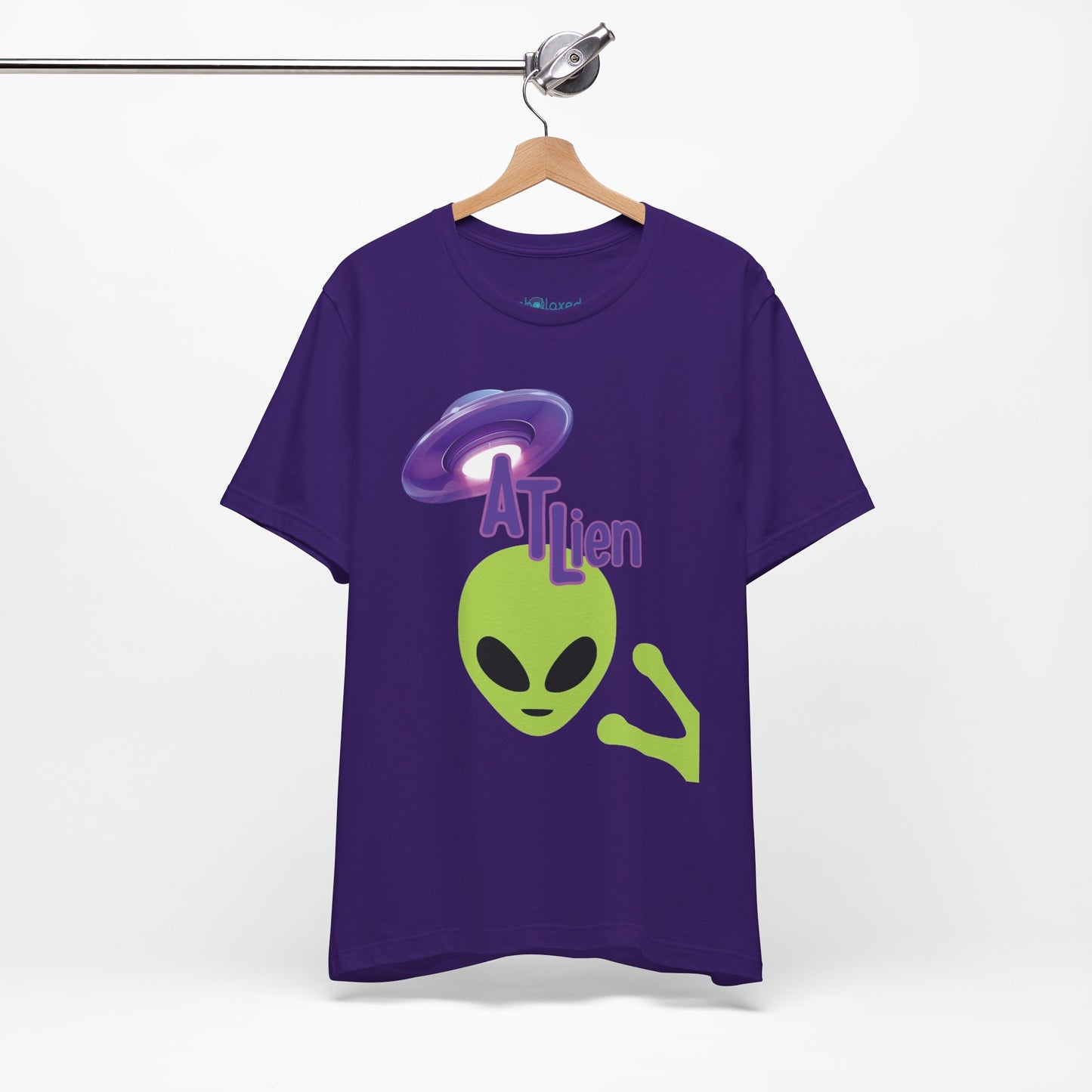 ATL Alien Graphic T-Shirt – Green Alien & Purple UFO Tee