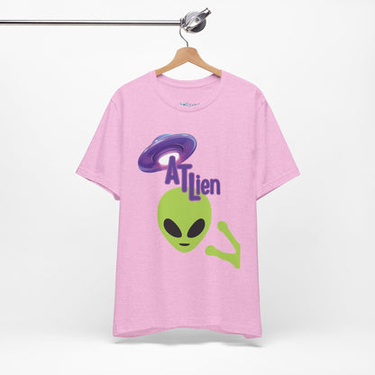ATL Alien Graphic T-Shirt – Green Alien & Purple UFO Tee