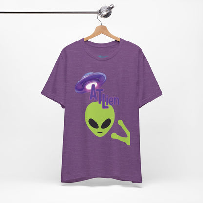 ATL Alien Graphic T-Shirt – Green Alien & Purple UFO Tee