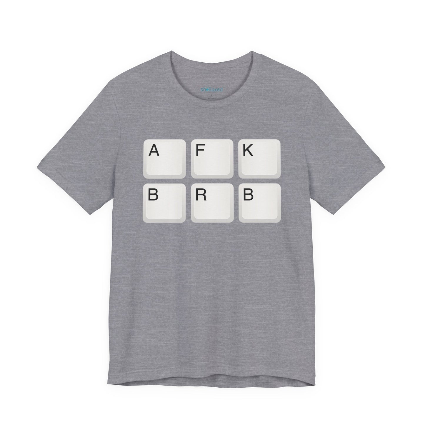 "AFK BRB" T-Shirt — Gamer Humor Keyboard Keys Graphic Tee
