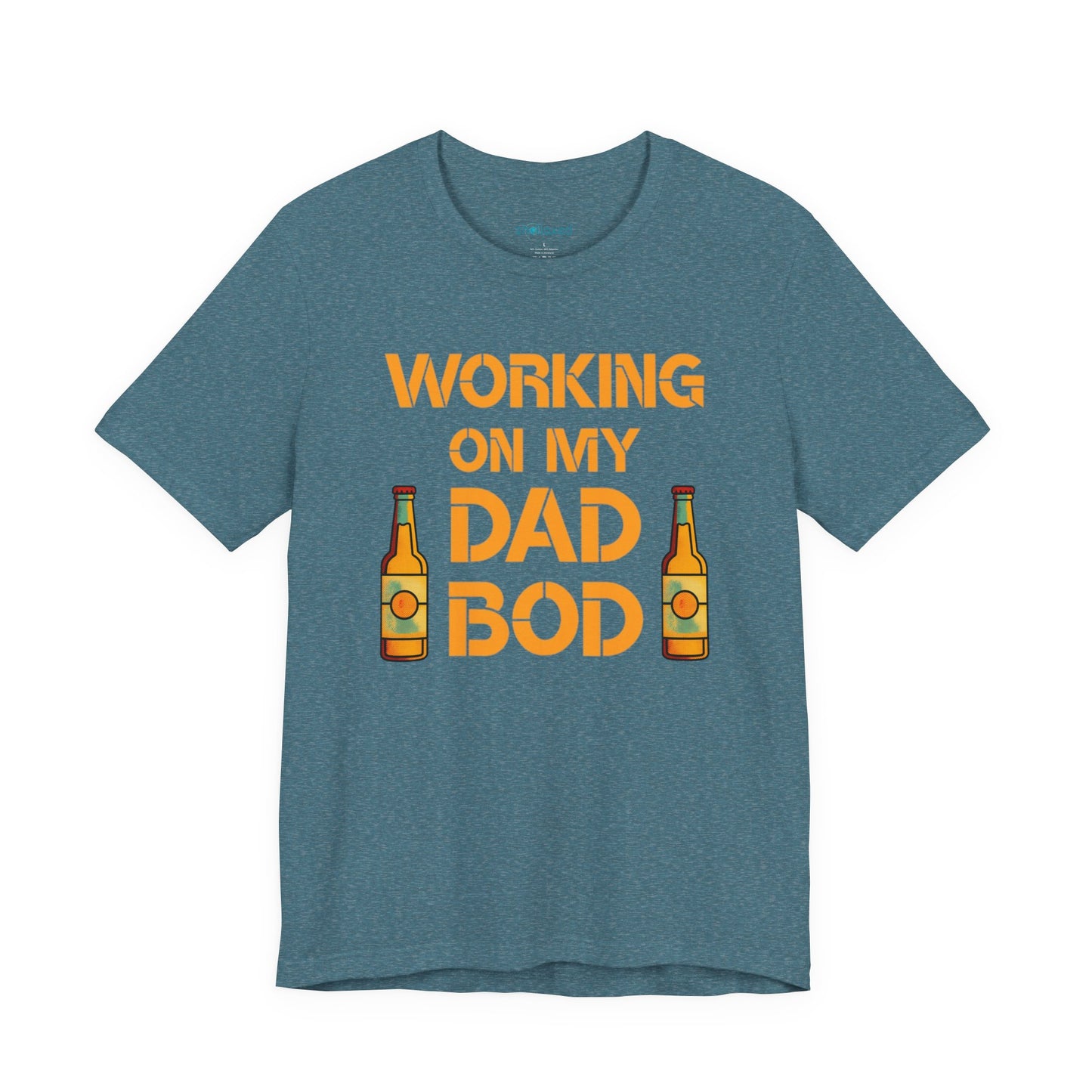 "Working On My Dad Bod" Funny Father's Day Tee with Beer Graphic