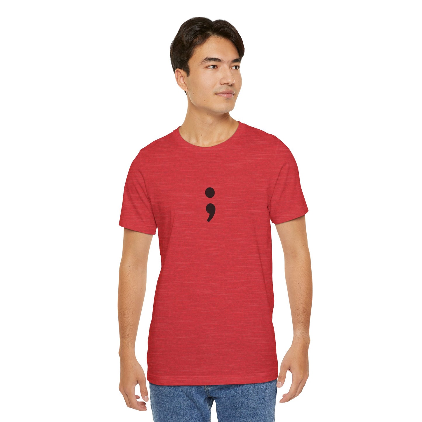 Semicolon Minimalist Tee — Mental Health Awareness T-Shirt
