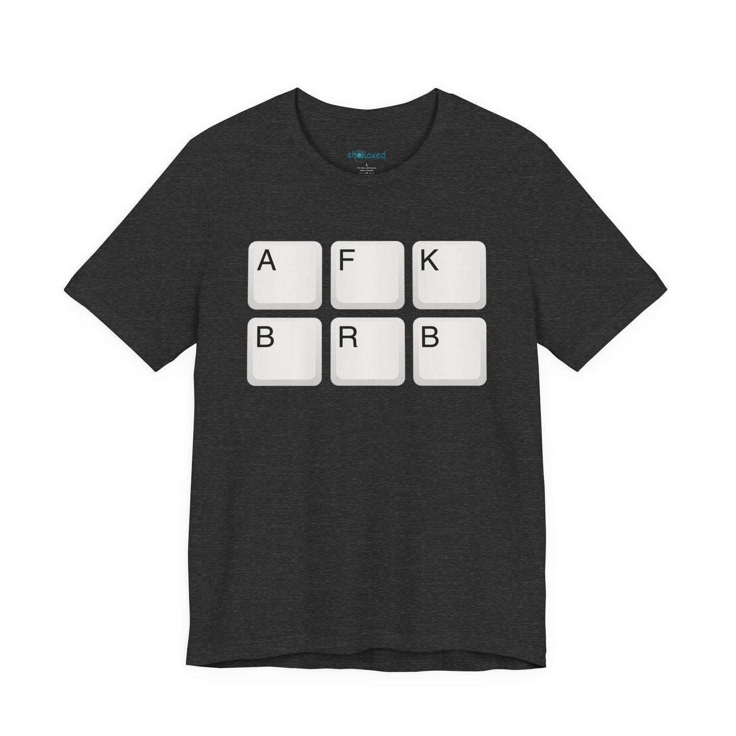 "AFK BRB" T-Shirt — Gamer Humor Keyboard Keys Graphic Tee