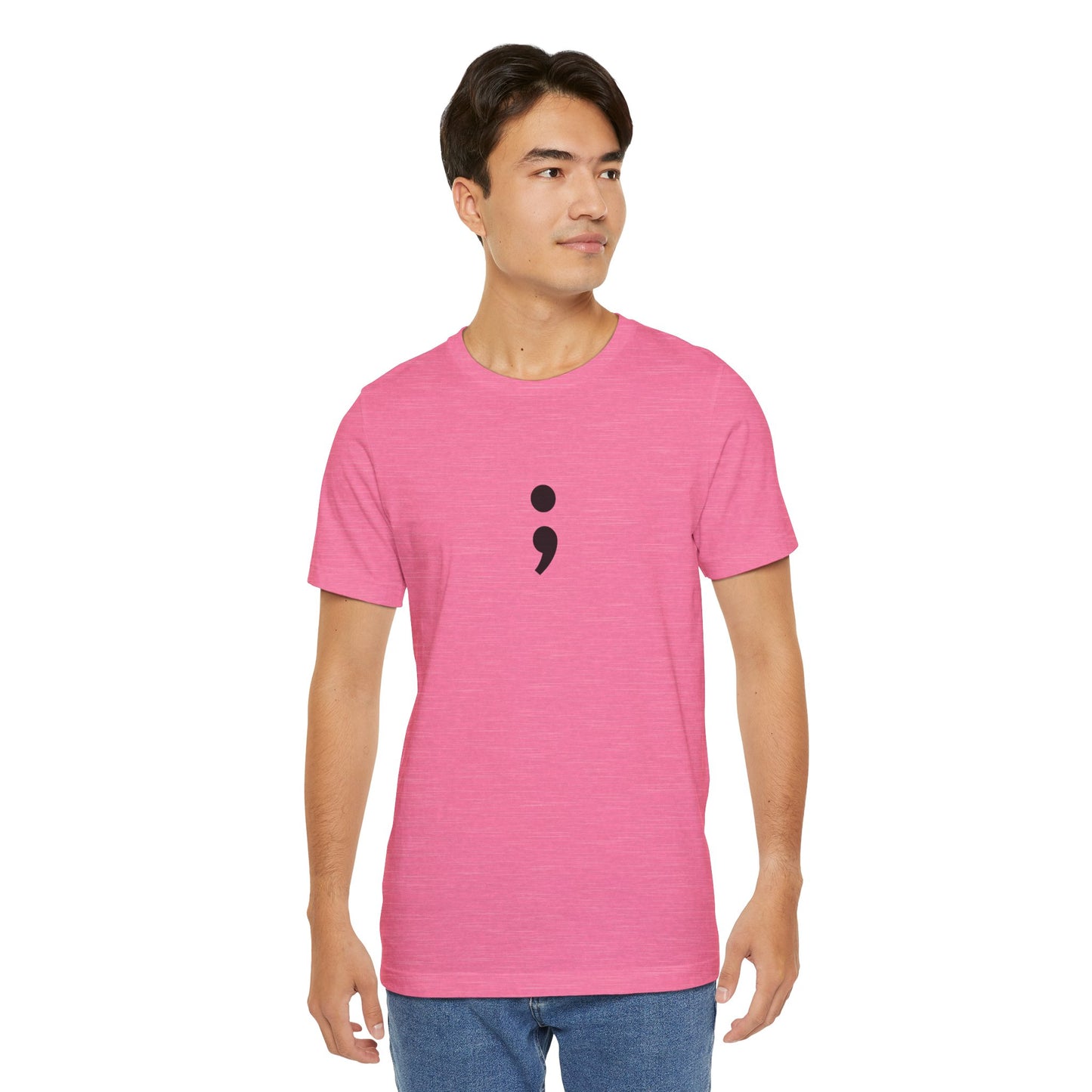 Semicolon Minimalist Tee — Mental Health Awareness T-Shirt