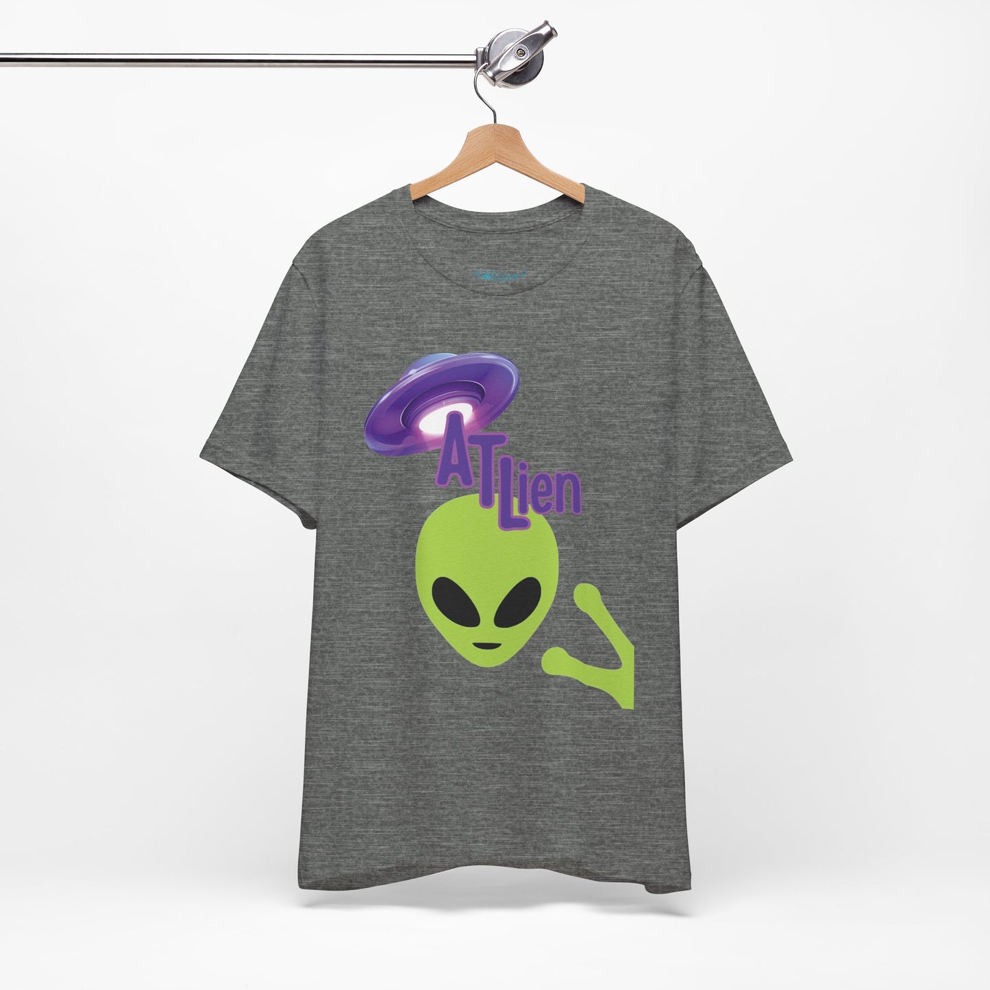 ATL Alien Graphic T-Shirt – Green Alien & Purple UFO Tee
