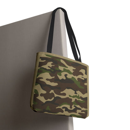 Camo Canvas Tote Bag — Dual Sided Camouflage w/ Black Handle