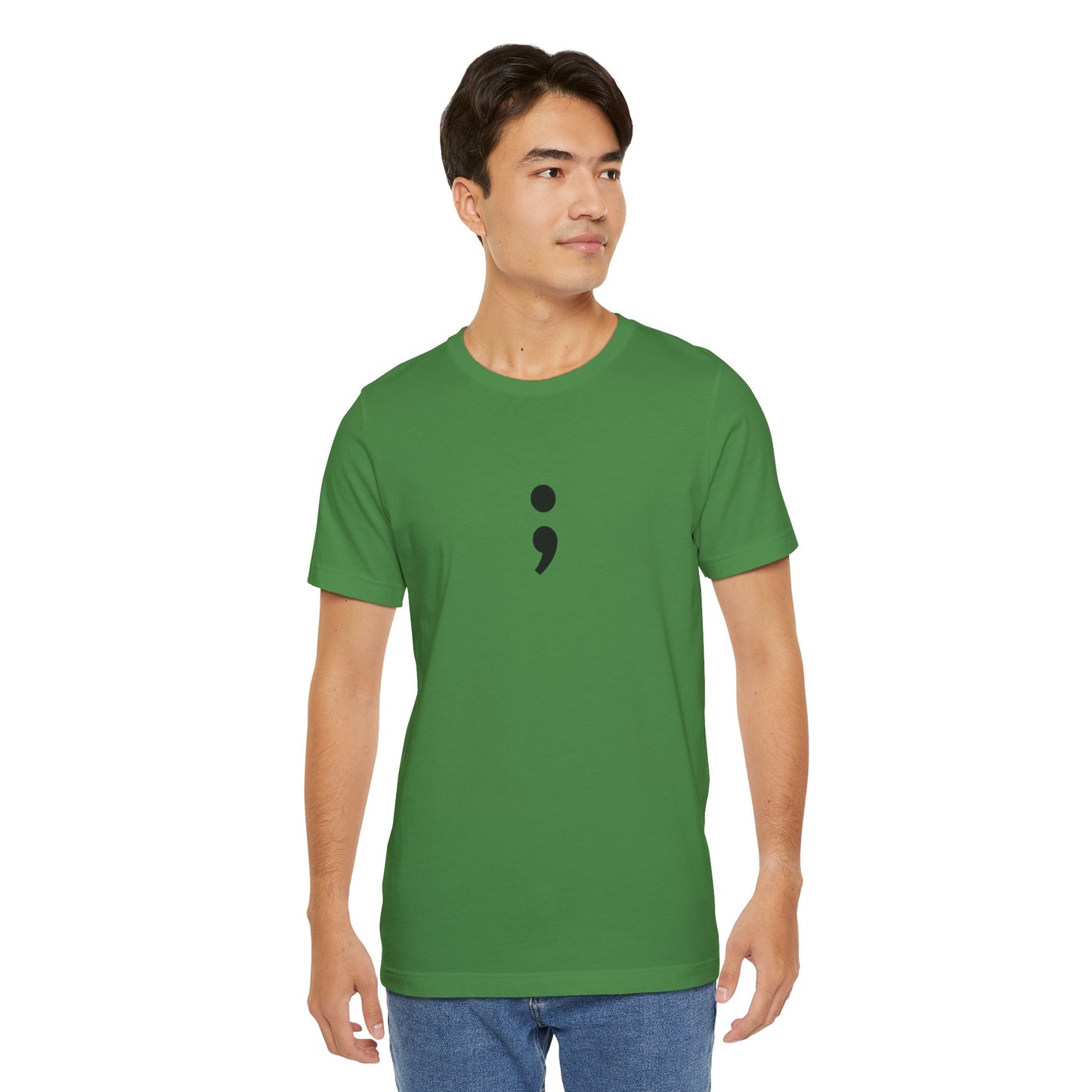 Semicolon Minimalist Tee — Mental Health Awareness T-Shirt