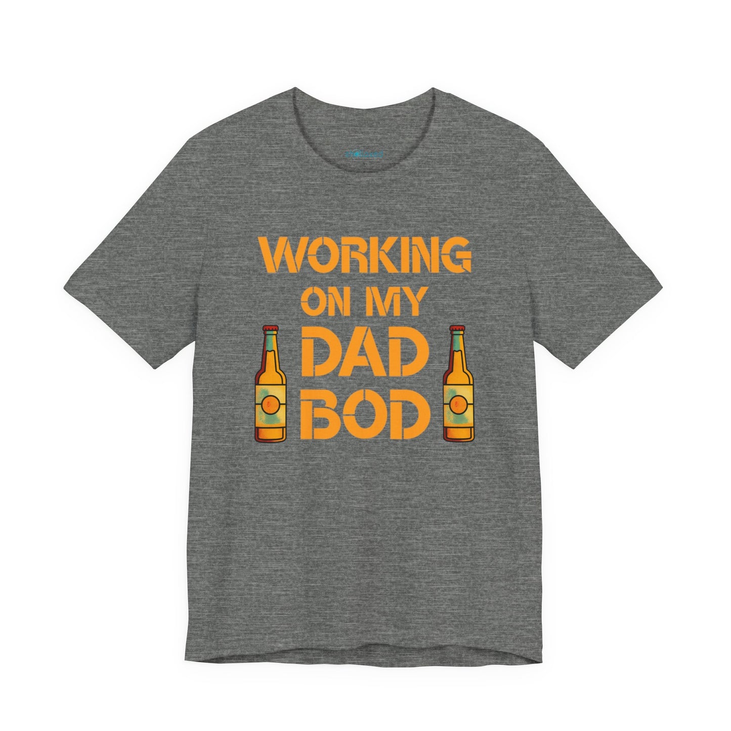 "Working On My Dad Bod" Funny Father's Day Tee with Beer Graphic