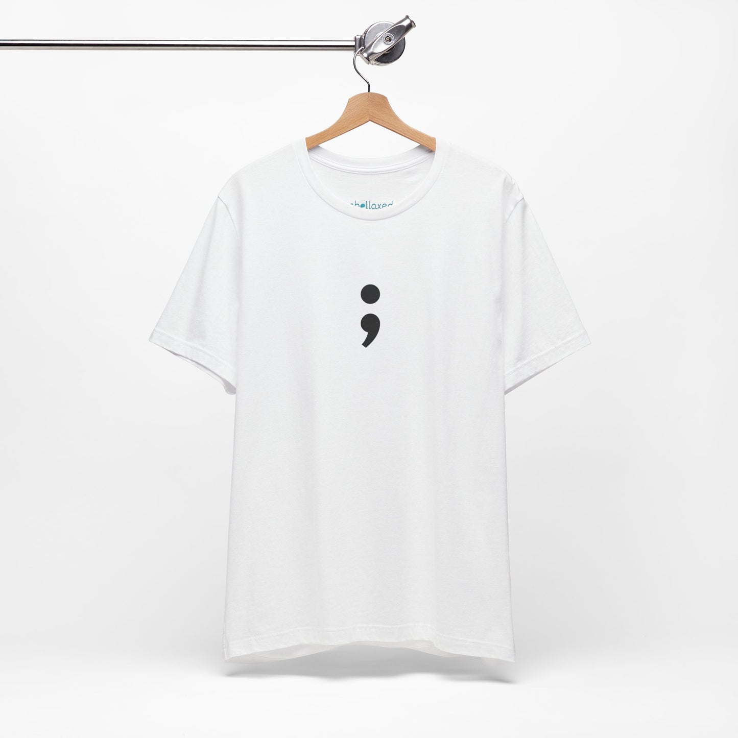Semicolon Minimalist Tee — Mental Health Awareness T-Shirt