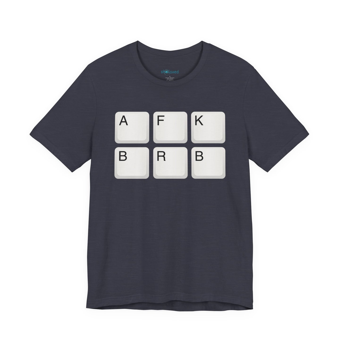 "AFK BRB" T-Shirt — Gamer Humor Keyboard Keys Graphic Tee
