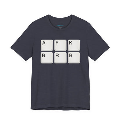 "AFK BRB" T-Shirt — Gamer Humor Keyboard Keys Graphic Tee
