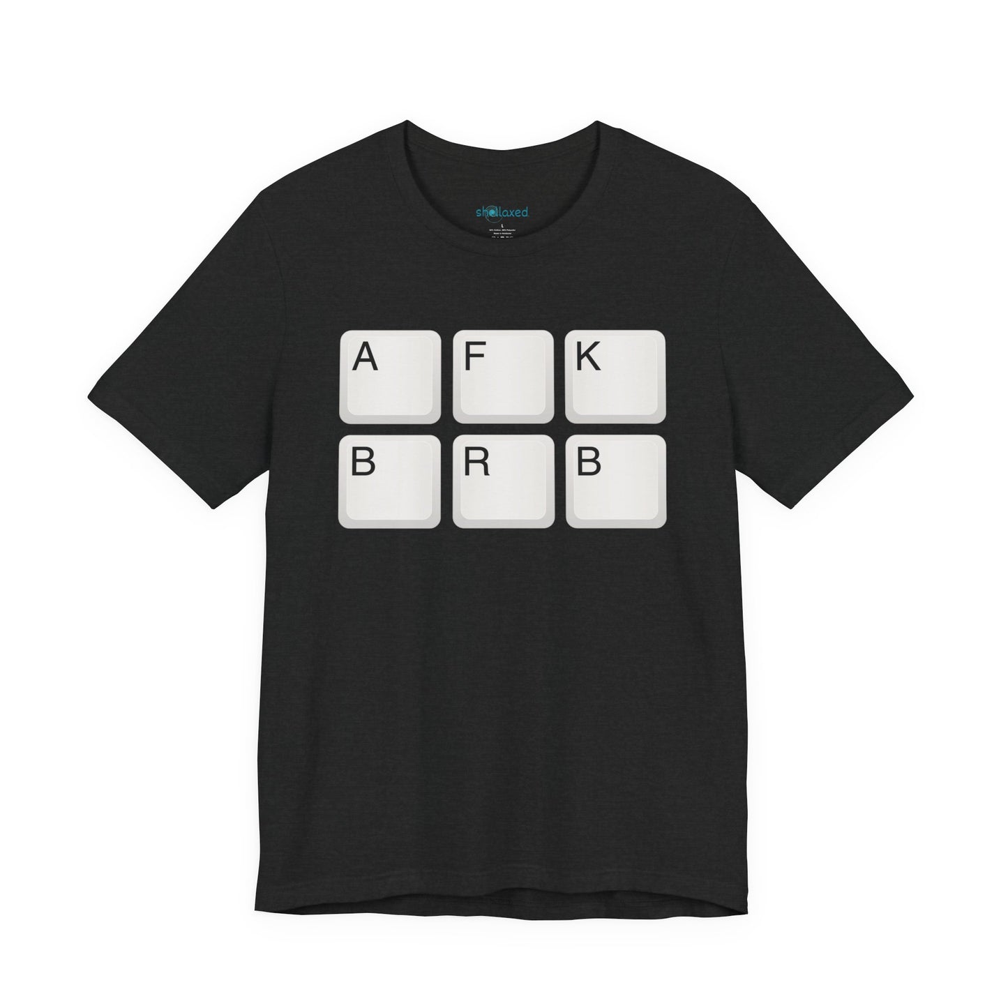 "AFK BRB" T-Shirt — Gamer Humor Keyboard Keys Graphic Tee