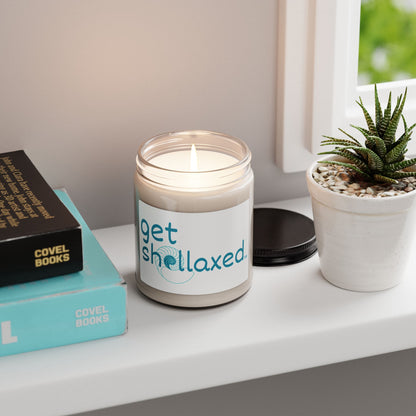 "Get Shellaxed" Scented Soy Candle — 9oz Relaxing Coastal Vibes Candle